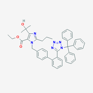 molecular formula C45H44N6O3 B182193 4-(1-Hydroxy-1-methylethyl)-2-propyl-1-[[2'-[(triphenylmethyl)-1H-tetrazol-5-yl][1,1'-biphenyl]-4-yl]methyl]-1H-imidazole-5-carboxylic acid ethyl ester CAS No. 144690-33-5