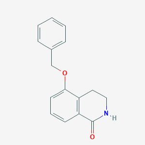 molecular formula C16H15NO2 B182198 5-phenylmethoxy-3,4-dihydro-2H-isoquinolin-1-one CAS No. 129075-51-0