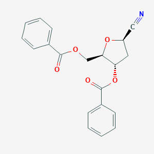 molecular formula C20H17NO5 B182221 [(2R,3S,5R)-3-benzoyloxy-5-cyanooxolan-2-yl]methyl benzoate CAS No. 170983-98-9