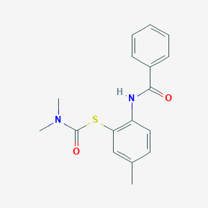 molecular formula C17H18N2O2S B182226 S-{5-methyl-2-[(phenylcarbonyl)amino]phenyl} dimethylcarbamothioate CAS No. 112308-03-9