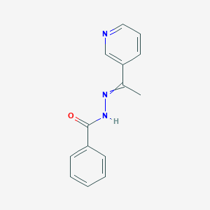 molecular formula C14H13N3O B182227 N-(1-pyridin-3-ylethylideneamino)benzamide CAS No. 109352-08-1