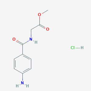 molecular formula C10H13ClN2O3 B182232 methyl 2-[(4-aminophenyl)formamido]acetate hydrochloride CAS No. 101248-38-8
