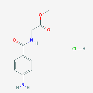 molecular formula C10H13ClN2O3 B182232 Methyl [(4-aminobenzoyl)amino]acetate hydrochloride CAS No. 101248-38-8