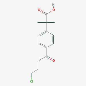 molecular formula C14H17ClO3 B182271 2-(4-(4-Chlorobutanoyl)phenyl)-2-methylpropanoic acid CAS No. 169280-21-1