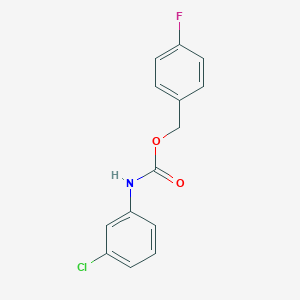 molecular formula C14H11ClFNO2 B182274 (4-fluorophenyl)methyl N-(3-chlorophenyl)carbamate CAS No. 198879-51-5