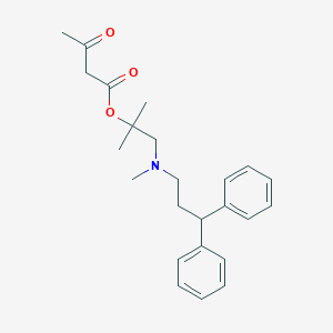 molecular formula C24H31NO3 B182276 1-((3,3-Diphenylpropyl)(methyl)amino)-2-methylpropan-2-yl 3-oxobutanoate CAS No. 100427-51-8
