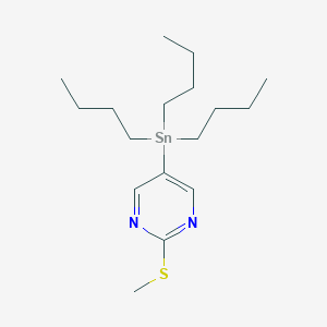 molecular formula C17H32N2SSn B182279 2-(Methylthio)-5-(tributylstannyl)pyrimidine CAS No. 120717-37-5
