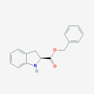 molecular formula C16H15NO2 B182283 (S)-Indoline-2-carboxylic acid benzyl ester CAS No. 120925-75-9