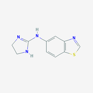 molecular formula C10H10N4S B182308 N-(4,5-Dihydro-1H-imidazol-2-YL)-1,3-benzothiazol-5-amine CAS No. 196204-79-2