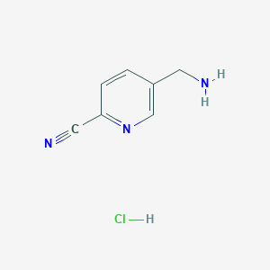 molecular formula C7H8ClN3 B182330 5-(Aminomethyl)picolinonitrile hydrochloride CAS No. 182159-40-6