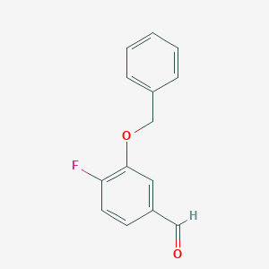 molecular formula C14H11FO2 B182335 3-(苄氧基)-4-氟苯甲醛 CAS No. 103438-91-1