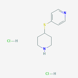 molecular formula C10H16Cl2N2S B182346 4-(Piperidin-4-ylsulfanyl)-pyridine Dihydrochloride CAS No. 105283-60-1