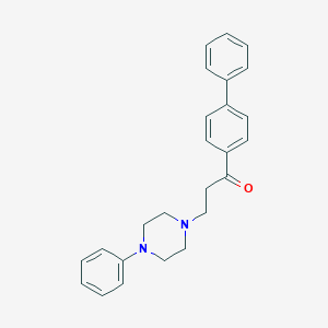 B182354 1-[1,1'-Biphenyl]-4-yl-3-(4-phenylpiperazino)-1-propanone CAS No. 157637-84-8