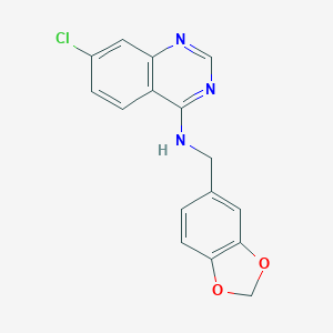 molecular formula C16H12ClN3O2 B182366 N-(1,3-benzodioxol-5-ylmethyl)-7-chloro-4-quinazolinamine CAS No. 150450-73-0