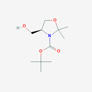 molecular formula C11H21NO4 B018237 (S)-4-Hydroxymethyl-2,2-dimethyl-oxazolidine-3-carboxylic acid tert-butyl ester CAS No. 108149-65-1