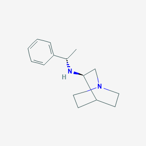 B182375 (R)-N-((S)-1-phenylethyl)quinuclidin-3-amine CAS No. 120577-33-5