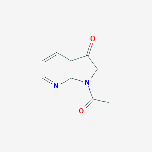 molecular formula C9H8N2O2 B018239 1-乙酰基-1,2-二氢-3H-吡咯并[2,3-b]吡啶-3-酮 CAS No. 155818-89-6