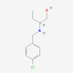 molecular formula C11H16ClNO B182404 1-Butanol, 2-(((4-chlorophenyl)methyl)amino)-, (2R)- CAS No. 70218-66-5