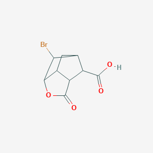 molecular formula C9H9BrO4 B182419 6-bromo-2-oxohexahydro-2H-3,5-methanocyclopenta[b]furan-7-carboxylic acid CAS No. 7509-38-8