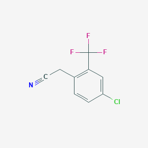 molecular formula C9H5ClF3N B182426 2-(4-Chloro-2-(trifluoromethyl)phenyl)acetonitrile CAS No. 85386-80-7