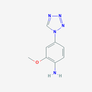 molecular formula C8H9N5O B182479 2-methoxy-4-(1H-tetrazol-1-yl)aniline CAS No. 893775-64-9