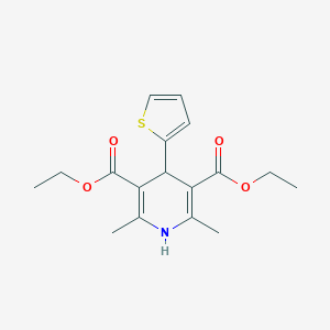 molecular formula C17H21NO4S B182489 3,5-Pyridinedicarboxylic acid, 1,4-dihydro-2,6-dimethyl-4-(2-thienyl)-, diethyl ester CAS No. 23118-58-3