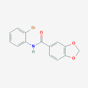 molecular formula C14H10BrNO3 B182519 N-(2-bromophenyl)-1,3-benzodioxole-5-carboxamide CAS No. 40141-75-1