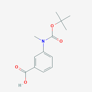 molecular formula C13H17NO4 B182521 3-(N-Boc-N-methylamino)benzoic acid CAS No. 168162-30-9