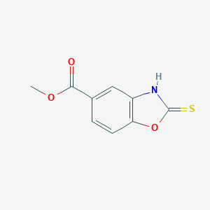 molecular formula C9H7NO3S B182574 2-Mercapto-1,3-benzoxazole-5-carboxylic acid methyl ester CAS No. 72730-39-3