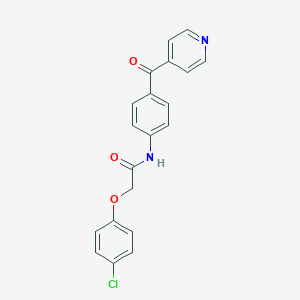 molecular formula C20H15ClN2O3 B182577 2-(4-chlorophenoxy)-N-(4-isonicotinoylphenyl)acetamide CAS No. 893781-22-1
