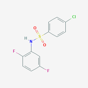 molecular formula C12H8ClF2NO2S B182582 4-chloro-N-(2,5-difluorophenyl)benzenesulfonamide CAS No. 290331-05-4