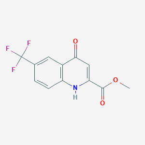 molecular formula C12H8F3NO3 B182588 Methyl 4-hydroxy-6-(trifluoromethyl)quinoline-2-carboxylate CAS No. 123158-31-6