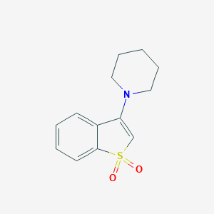 molecular formula C13H15NO2S B182590 Piperidine, 1-(1,1-dioxidobenzo[b]thien-3-yl)- CAS No. 1022-19-1