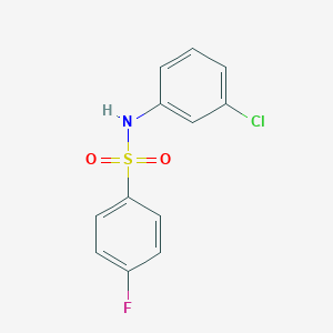 molecular formula C12H9ClFNO2S B182592 N-(3-chlorophenyl)-4-fluorobenzenesulfonamide CAS No. 3798-82-1