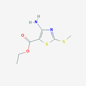 molecular formula C7H10N2O2S2 B182605 Ethyl 4-amino-2-(methylthio)thiazole-5-carboxylate CAS No. 39736-29-3