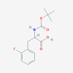 molecular formula C14H18FNO4 B182621 2-[(Tert-butoxycarbonyl)amino]-3-(2-fluorophenyl)propanoic acid CAS No. 186431-96-9