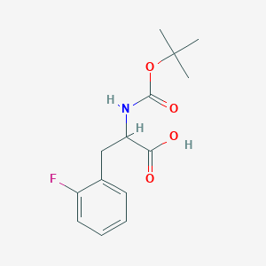 molecular formula C14H18FNO4 B182621 3-(2-fluorophenyl)-2-[(2-methylpropan-2-yl)oxycarbonylamino]propanoic Acid CAS No. 186431-96-9