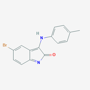 molecular formula C15H11BrN2O B182624 5-Bromo-3-(4-methylanilino)indol-2-one CAS No. 57743-26-7