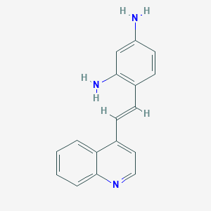 molecular formula C17H15N3 B182642 4-(2-(4-Quinolinyl)vinyl)-1,3-benzenediamine CAS No. 53-98-5