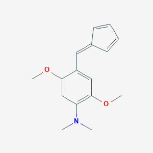 molecular formula C16H19NO2 B182646 Benzenamine, 4-(2,4-cyclopentadien-1-ylidenemethyl)-2,5-dimethoxy-N,N-dimethyl- CAS No. 2428-23-1