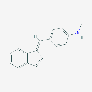 molecular formula C17H15N B182655 4-[(E)-inden-1-ylidenemethyl]-N-methylaniline CAS No. 443-29-8