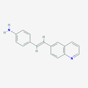 molecular formula C17H14N2 B182657 4-[(E)-2-quinolin-6-ylethenyl]aniline CAS No. 54-82-0