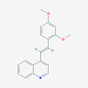 4-[(E)-2-(2,4-dimethoxyphenyl)ethenyl]quinoline