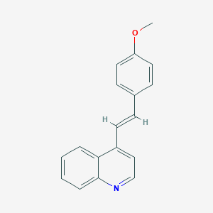 molecular formula C18H15NO B182667 4-[(E)-2-(4-methoxyphenyl)ethenyl]quinoline CAS No. 2859-55-4