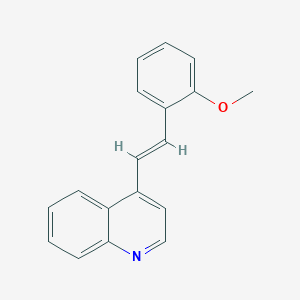 molecular formula C18H15NO B182668 4-[2-(2-Methoxyphenyl)ethenyl]quinoline CAS No. 2859-57-6