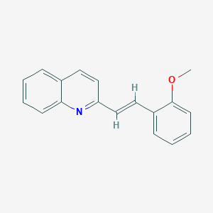 molecular formula C18H15NO B182671 2-(2-(2-Methoxyphenyl)vinyl)quinoline CAS No. 6974-55-6
