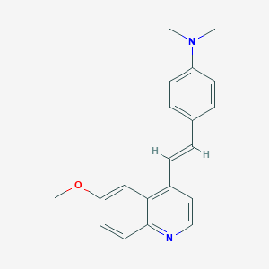 molecular formula C20H20N2O B182674 4-(p-(Dimethylamino)styryl)-6-methoxyquinoline CAS No. 304-16-5