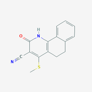 2-Hydroxy-4-(methylthio)-5,6-dihydrobenzo(h)quinoline-3-carbonitrile