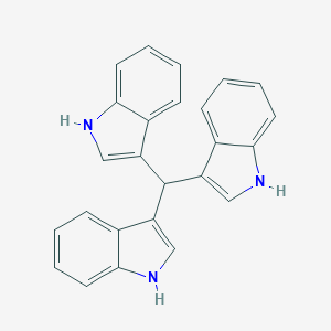 molecular formula C25H19N3 B182690 3-[bis(1H-indol-3-yl)methyl]-1H-indole CAS No. 518-06-9