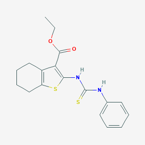 molecular formula C18H20N2O2S2 B182761 Ethyl 2-[(phenylcarbamothioyl)amino]-4,5,6,7-tetrahydro-1-benzothiophene-3-carboxylate CAS No. 42076-12-0